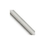 925 White Gold 6.25 mm Polished Chain Necklace, Solid detail view