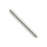 925 White Gold 3.5 mm Polished Chain Necklace, Solid detail view