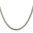 925 White Gold 4.2 mm Polished Chain Necklace, Solid