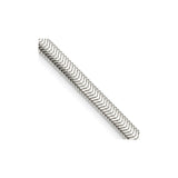 925 White Gold 4.2 mm Polished Chain Necklace, Solid detail view