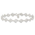 925 White Gold 7 mm Polished Chain Anklet, Solid