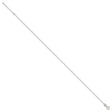925 White Gold 1 mm Polished Chain Anklet, Solid