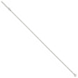 925 White Gold 2 mm Polished Chain Anklet, Solid