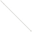 925 White Gold 2 mm Polished Chain Anklet, Solid