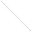 925 White Gold 2 mm Singapore Chain Anklet, Polished
