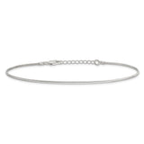 925 White Gold 1.5 mm Polished Chain Anklet, Solid alternate angle