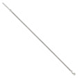 925 White Gold 2.5 mm Polished Chain Anklet, Solid