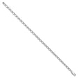 925 White Gold 5.25 mm Solid Chain Anklet