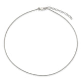 925 White Gold 1.35 mm Polished Chain Necklace