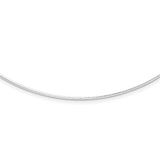 925 White Gold 1.35 mm Polished Chain Necklace alternate angle