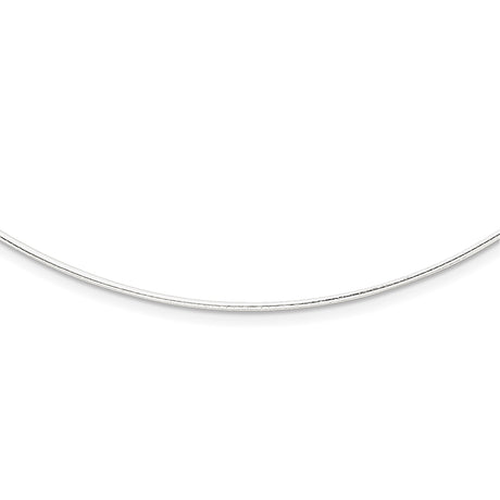 925 White Gold 1.35 mm Polished Chain Necklace alternate angle