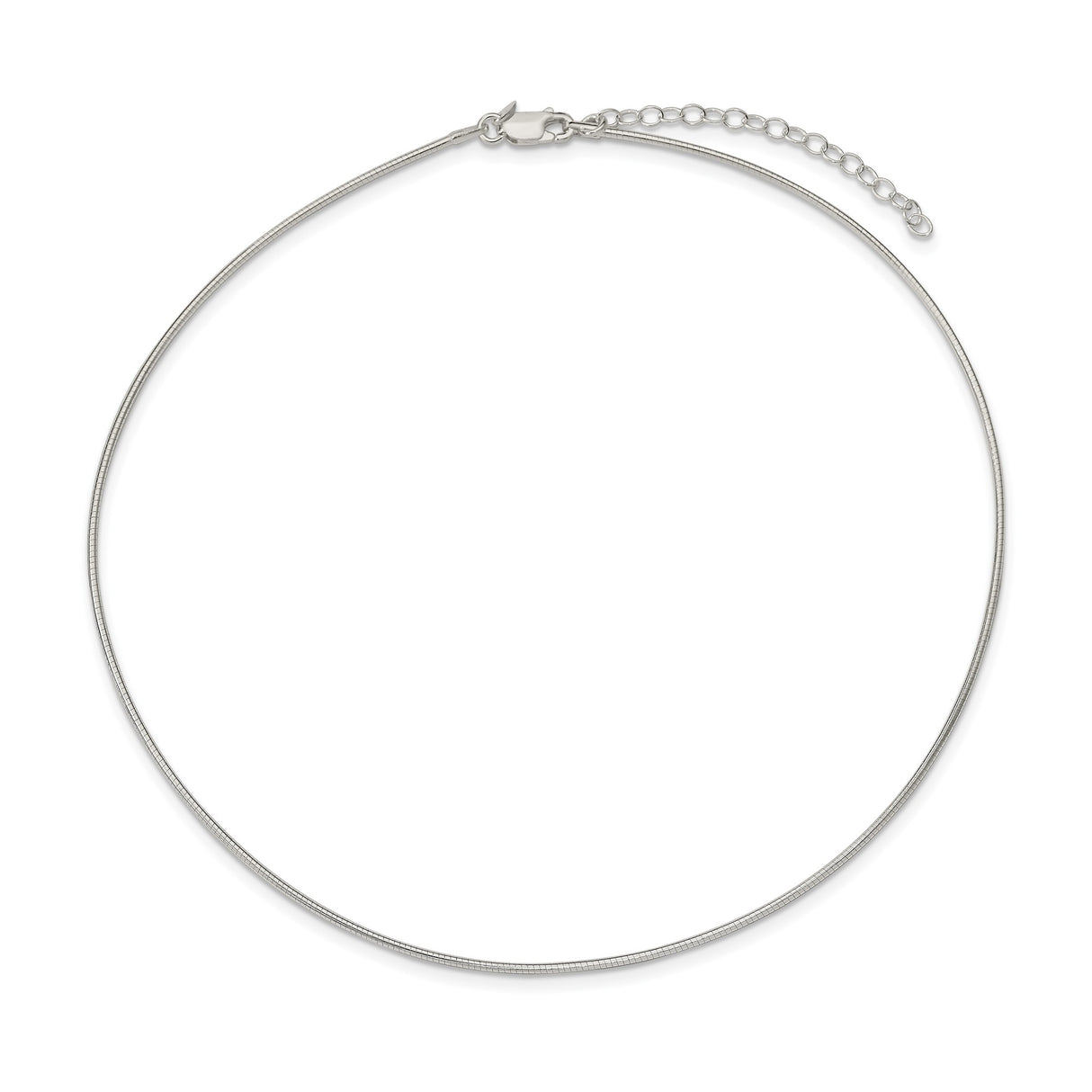 925 White Gold 1.6 mm Polished Chain Necklace