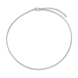 925 White Gold 1.6 mm Polished Chain Necklace