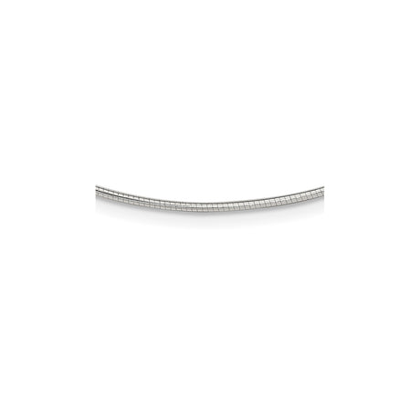 925 White Gold 1.6 mm Polished Chain Necklace alternate angle