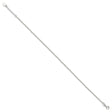 925 White Gold 2 mm Polished Chain Anklet, Solid