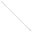 925 White Gold 2 mm Figaro Chain Anklet, Polished