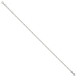 925 White Gold 6 mm Figaro Chain Anklet, Polished