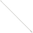 925 White Gold 2 mm Rope Chain Anklet, Polished
