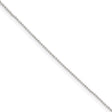 925 White Gold 1 mm Polished Chain Necklace, Solid