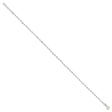 925 White Gold 2 mm Polished Chain Anklet, Solid
