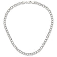 925 White Gold 7 mm Polished Chain Necklace