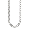 925 White Gold 8 mm Polished Chain Necklace