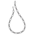 925 White Gold 10 mm Polished Chain Necklace, Solid