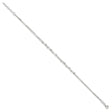 925 White Gold 0.8 mm Polished Chain Anklet