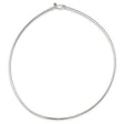 925 White Gold 3 mm Polished Chain Necklace