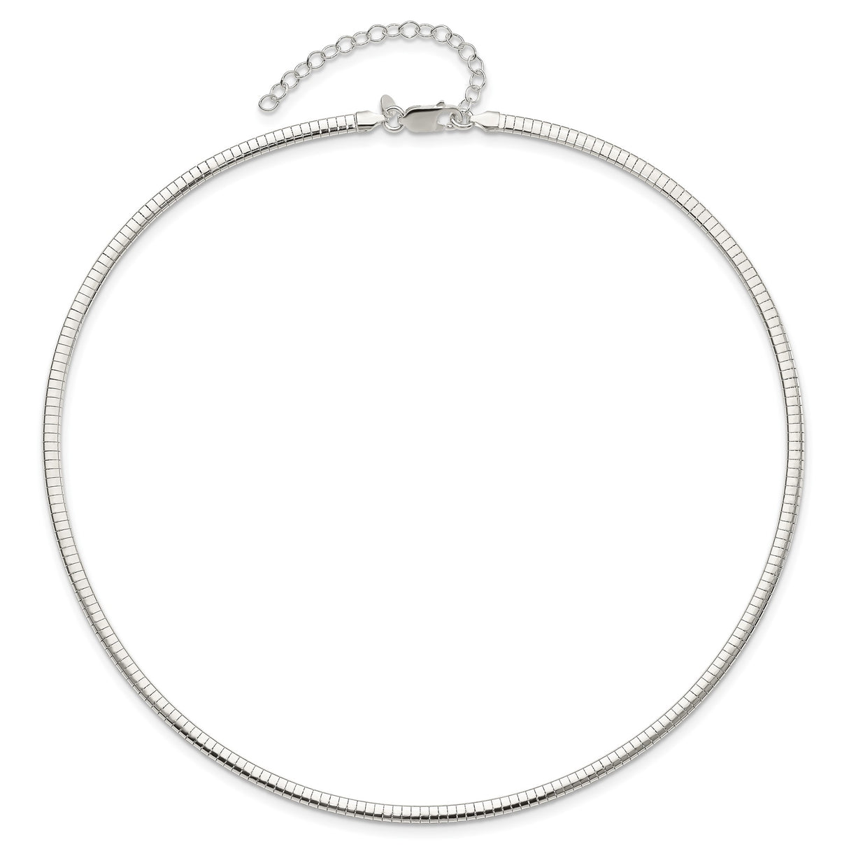925 White Gold 3.25 mm Polished Chain Necklace