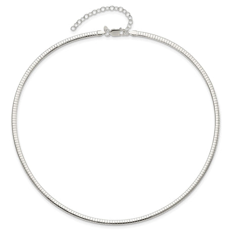 925 White Gold 3.25 mm Polished Chain Necklace