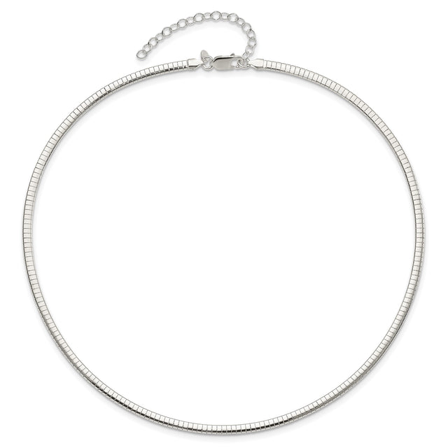 925 White Gold 3.25 mm Polished Chain Necklace