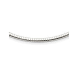 925 White Gold 3.25 mm Polished Chain Necklace alternate angle