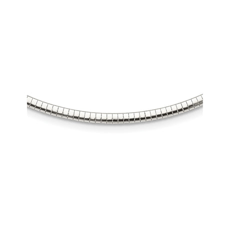925 White Gold 3.25 mm Polished Chain Necklace alternate angle