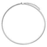 925 White Gold 3.25 mm Polished Chain Necklace