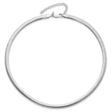 925 White Gold 5.2 mm Polished Chain Necklace