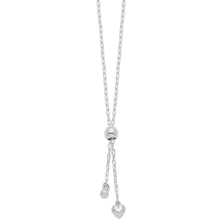 925 White Gold 2 mm Polished Chain Necklace alternate angle