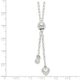 925 White Gold 2 mm Polished Chain Necklace shown for scale