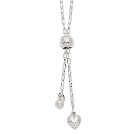 925 White Gold 2 mm Polished Chain Necklace
