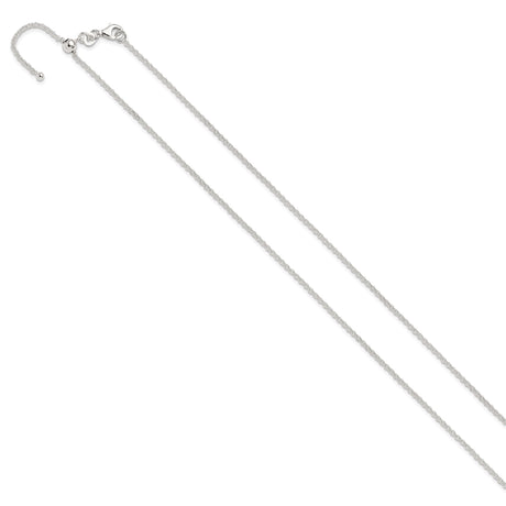 925 White Gold 1.8 mm Polished Chain Necklace