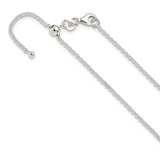 925 White Gold 1.8 mm Polished Chain Necklace detail view