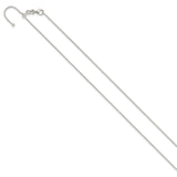 925 White Gold 1.5 mm Polished Chain Necklace