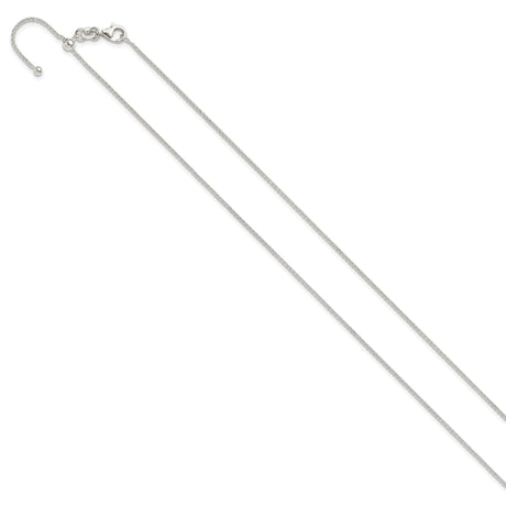 925 White Gold 1.5 mm Polished Chain Necklace