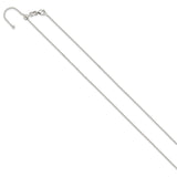 925 White Gold 1.5 mm Polished Chain Necklace