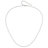925 White Gold 1.5 mm Polished Chain Necklace alternate angle
