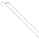 925 White Gold .95 mm Polished Chain Necklace