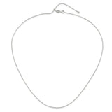 925 White Gold .95 mm Polished Chain Necklace alternate angle
