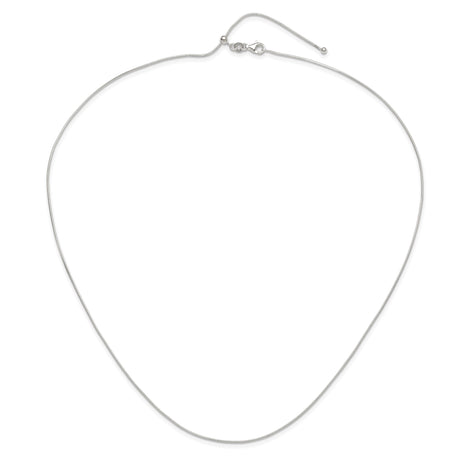 925 White Gold .95 mm Polished Chain Necklace alternate angle
