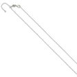 925 White Gold 0.9 mm Box Chain Necklace, Polished