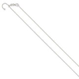 925 White Gold 1.2 mm Polished Chain Necklace